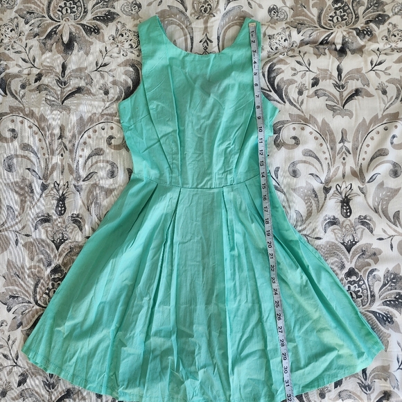 Teal Green Midi Dress. Size Small - Picture 3 of 4